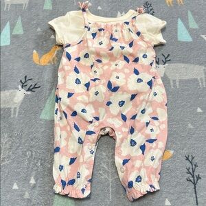 Joe Fresh Baby Romper with Pink and Blue Floral Design